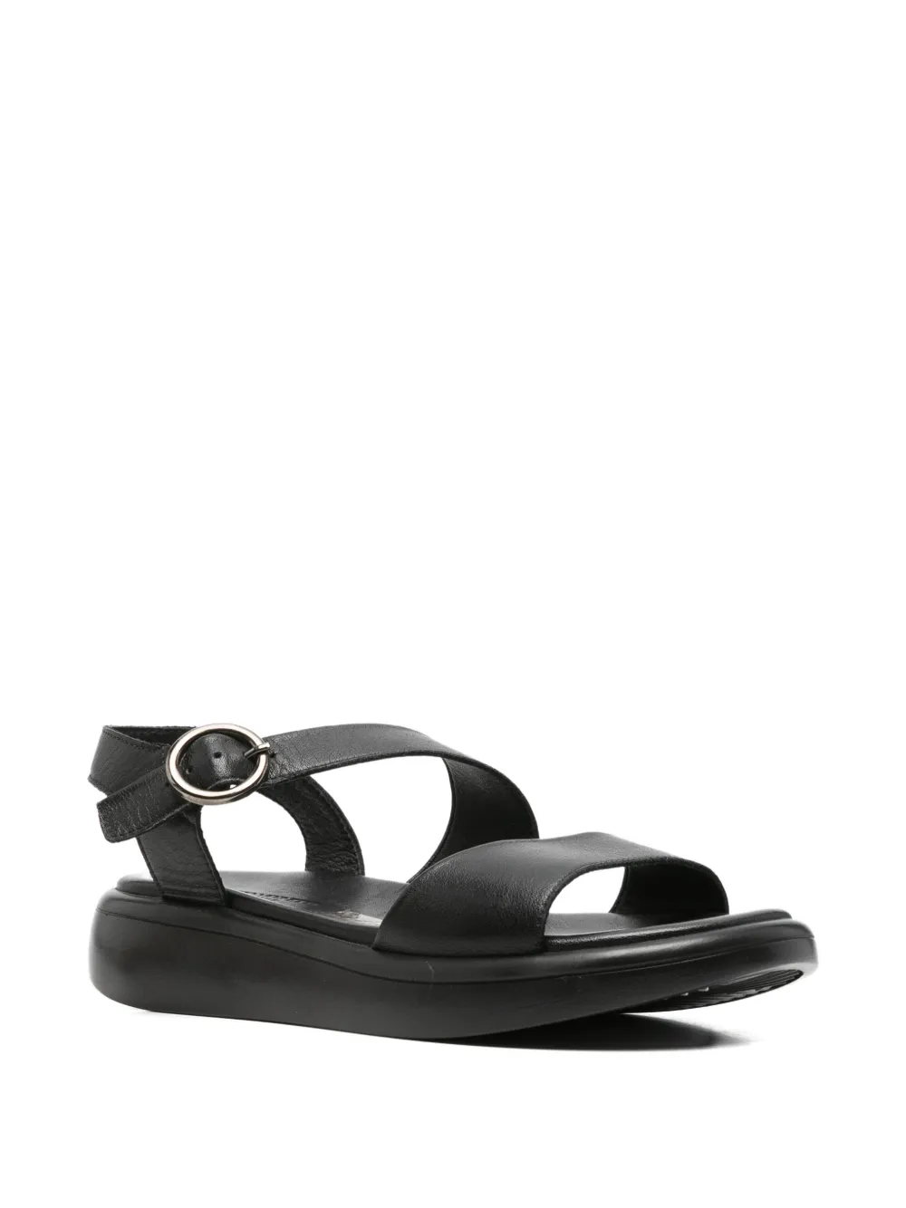 SERGIO MORETTI FIRENZE Leren sandalen met gesp Zwart