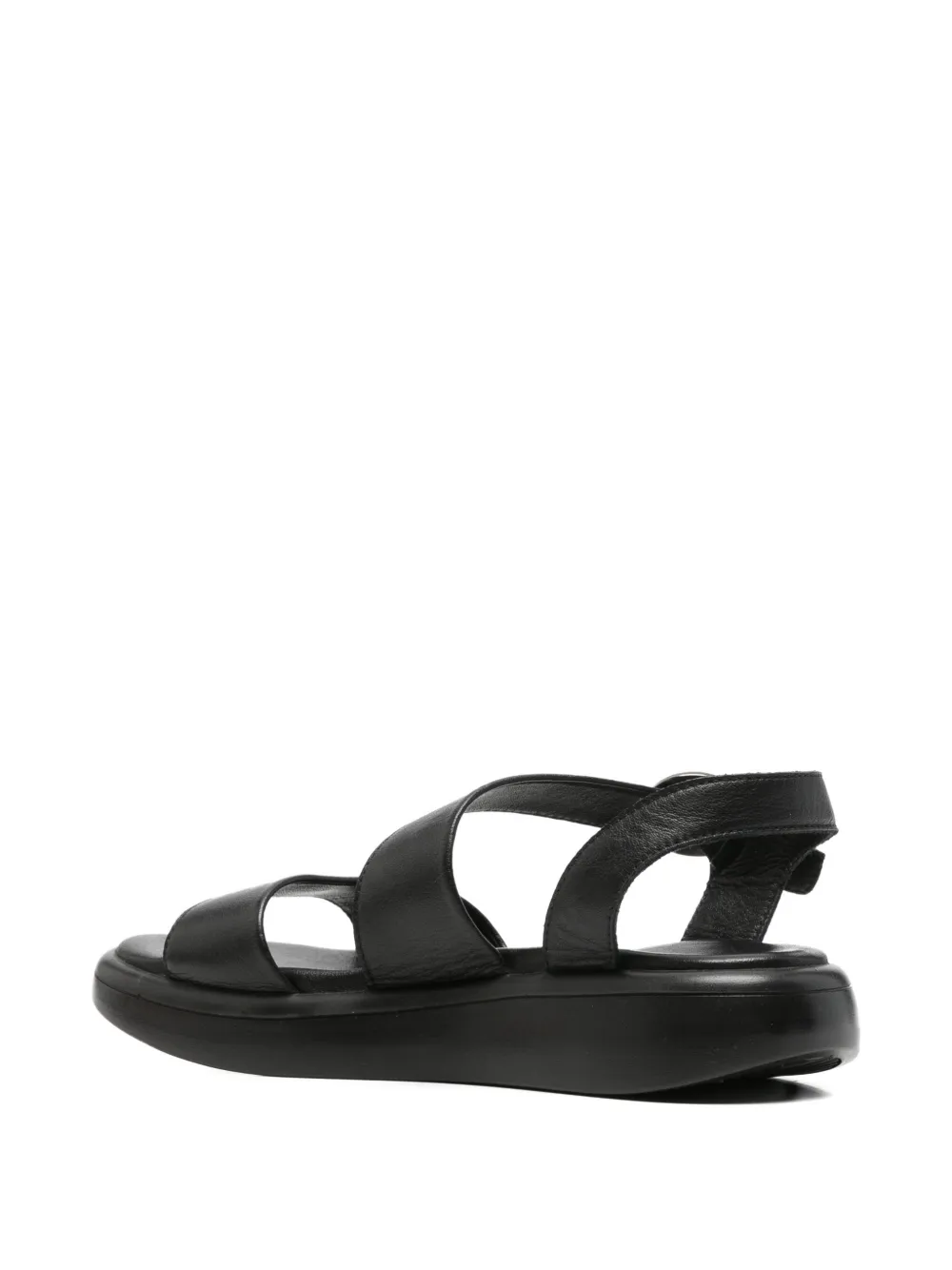 SERGIO MORETTI FIRENZE Leren sandalen met gesp Zwart