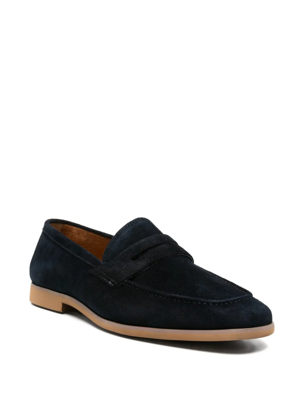 SERGIO MORETTI FIRENZE Loafers met suède penny slot Blauw