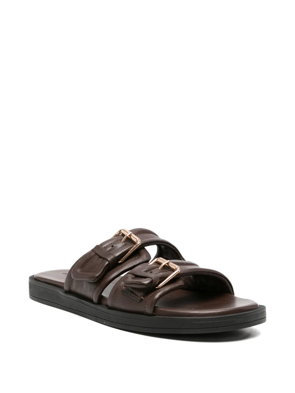 SERGIO MORETTI FIRENZE Sandalen met gesp Bruin