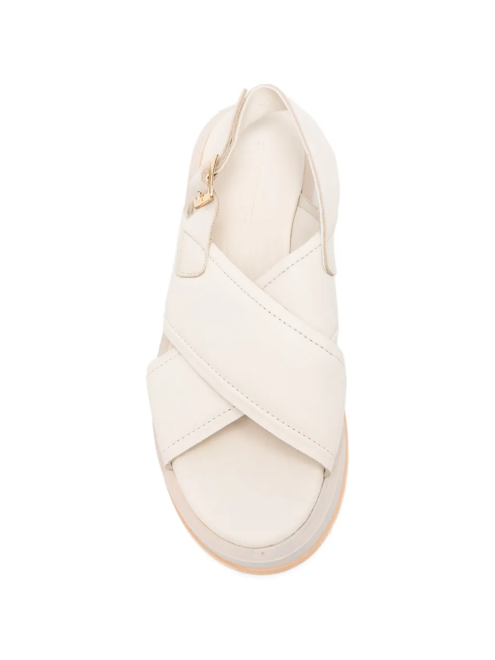 SERGIO MORETTI FIRENZE Sandalen met gekruiste bandjes Wit
