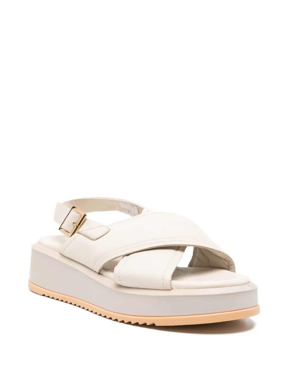 SERGIO MORETTI FIRENZE Sandalen met gekruiste bandjes Wit
