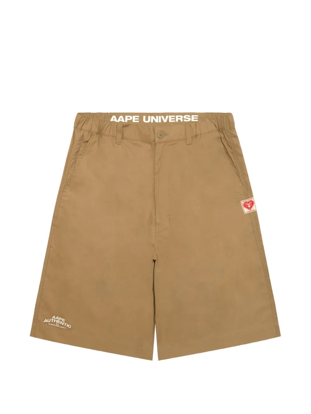 AAPE BY *A BATHING APE® logo-print cotton shorts - Toni neutri