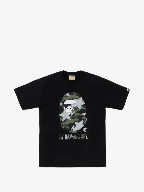 A BATHING APE® t-shirt Ape Head à imprimé camouflage