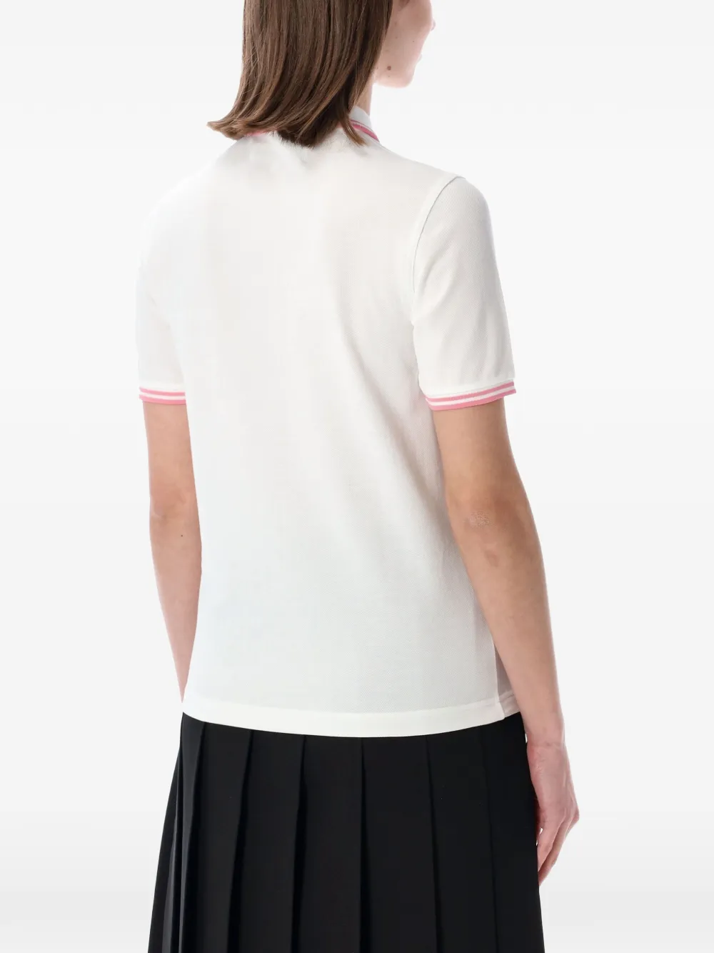 Comme Des Garçons Girl x Fred Perry poloshirt met geborduurd logo - Wit
