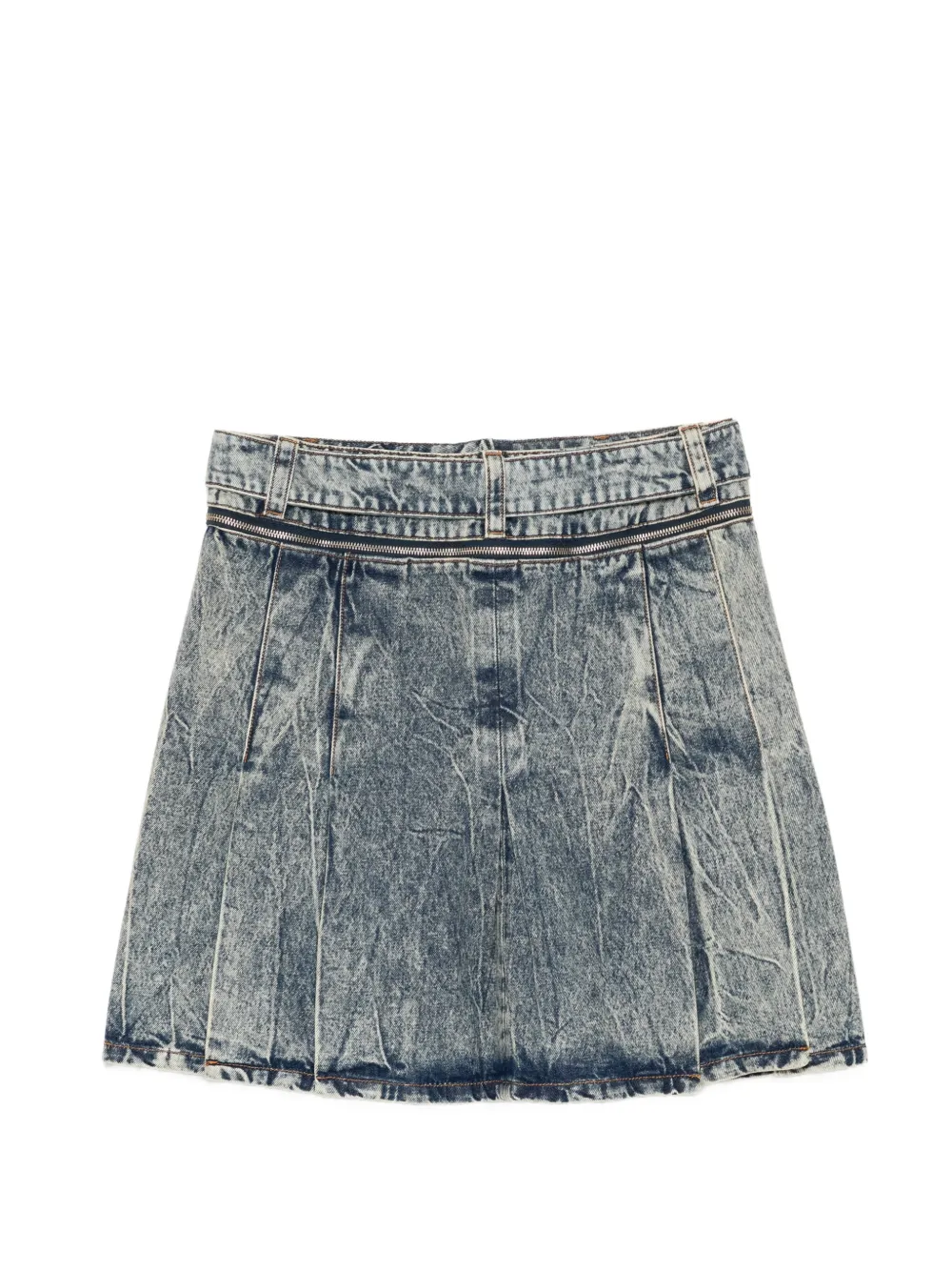 Vaquera Denim rok met wassing Blauw