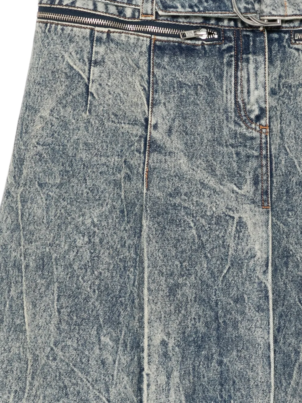 Vaquera Denim rok met wassing Blauw