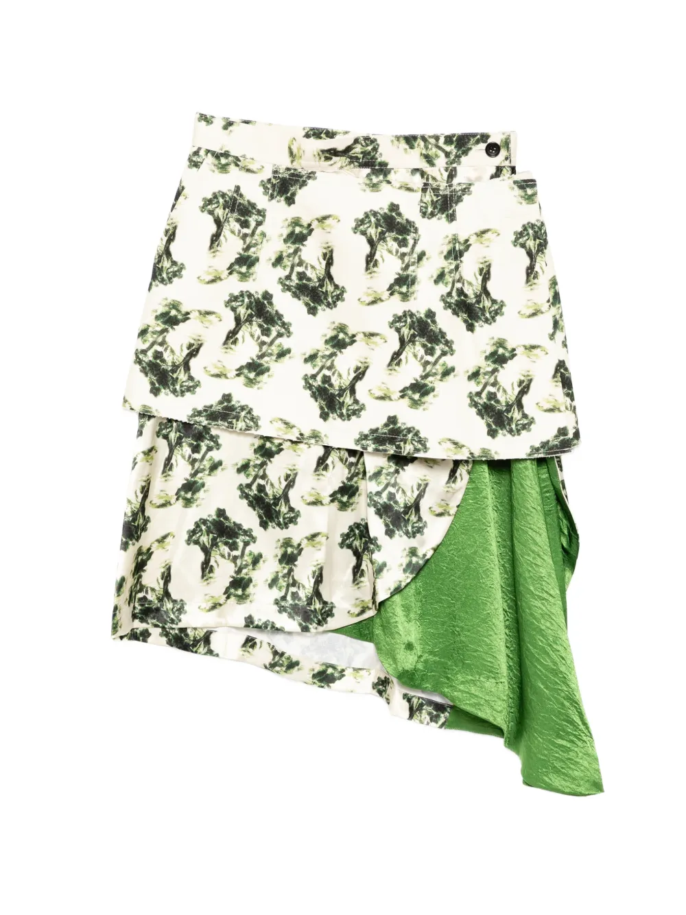 Toga floral canvas skirt - Toni neutri