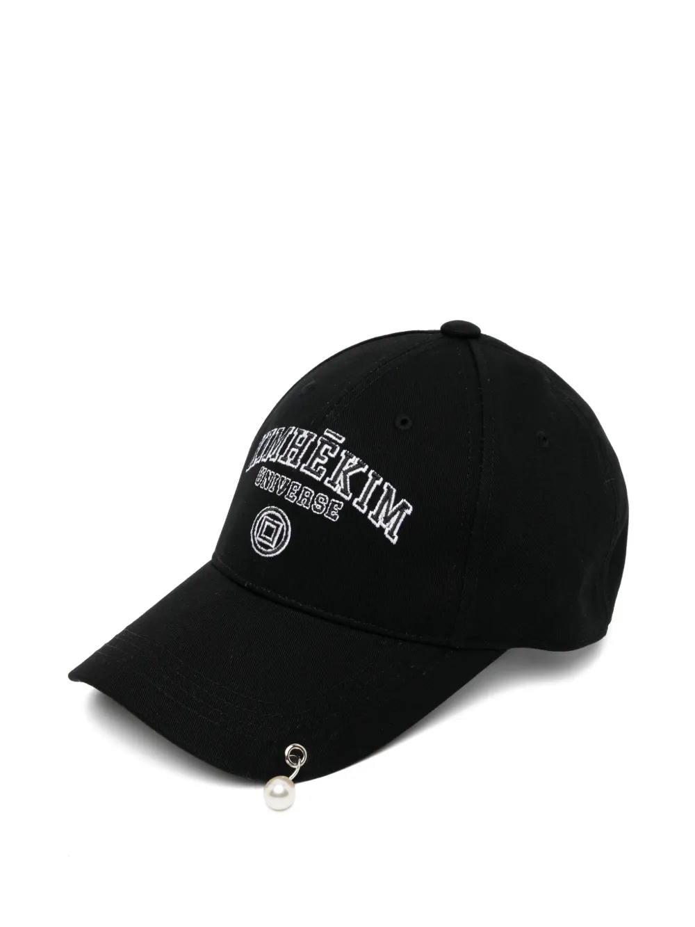 Kimhekim pearl-embellished logo-embroidered cap - Schwarz