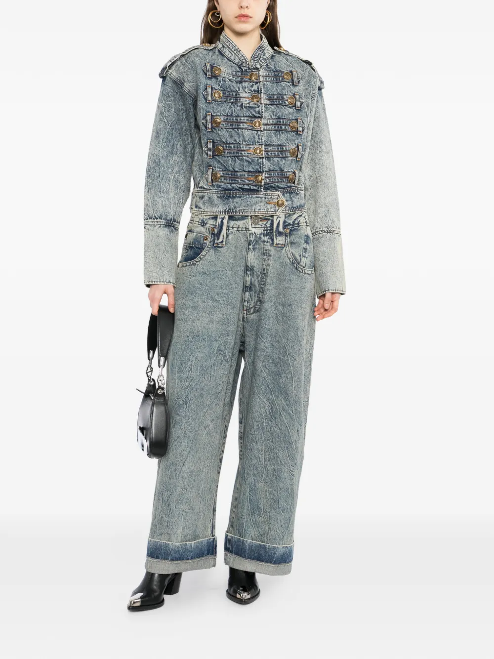 Vaquera Napoleon denim jack Blauw