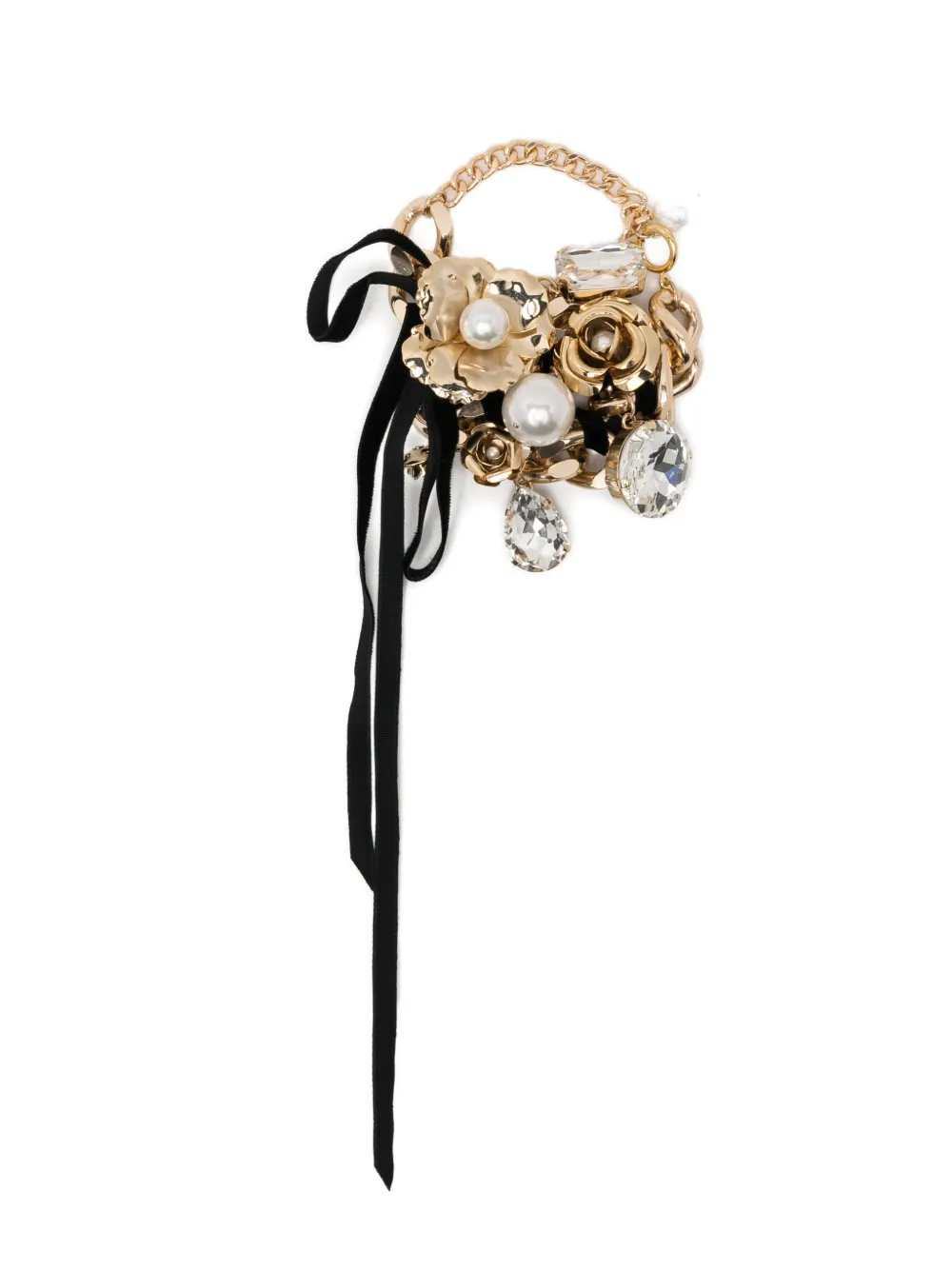 Vaquera floral crystal-embellished bracelet - Oro