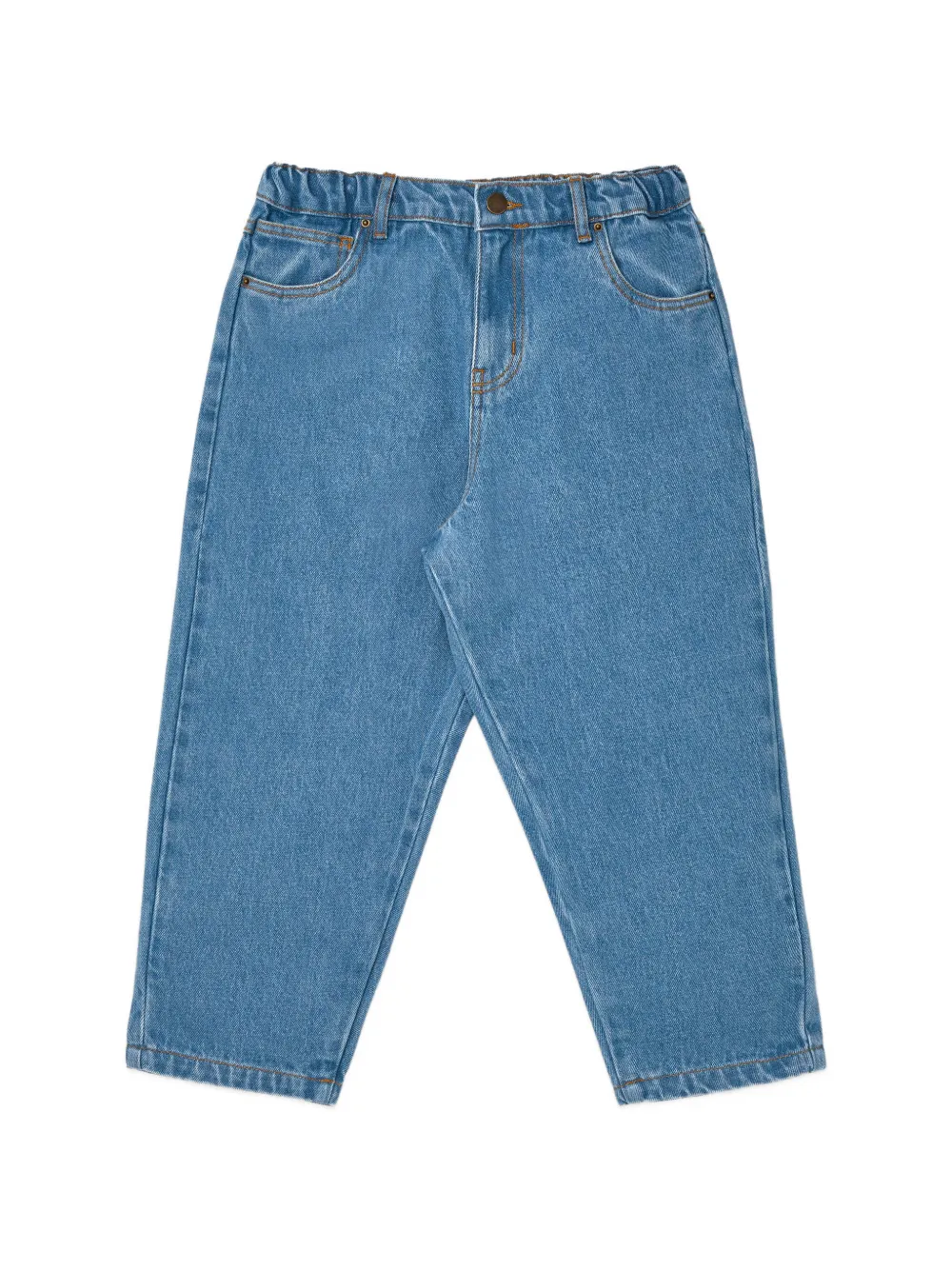 main story stonewashed elasticated-waist jeans - Blu