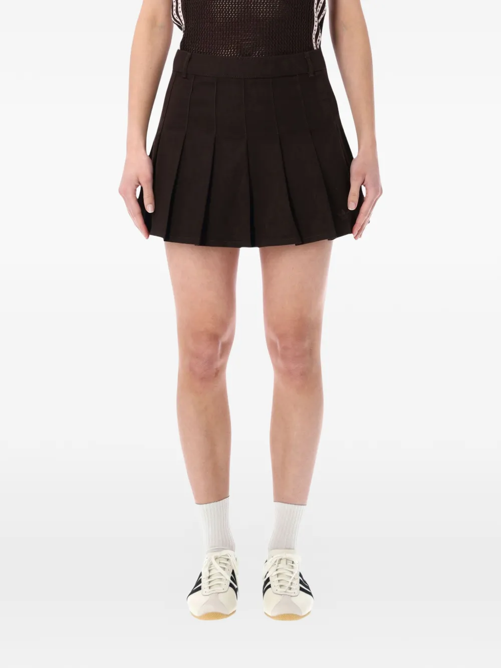 adidas twill pleated skirt - Braun