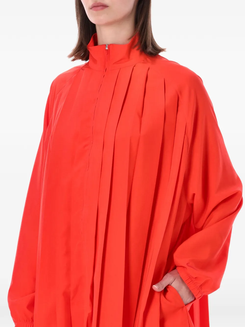 Nike Oversized geplooide mini-jurk Rood
