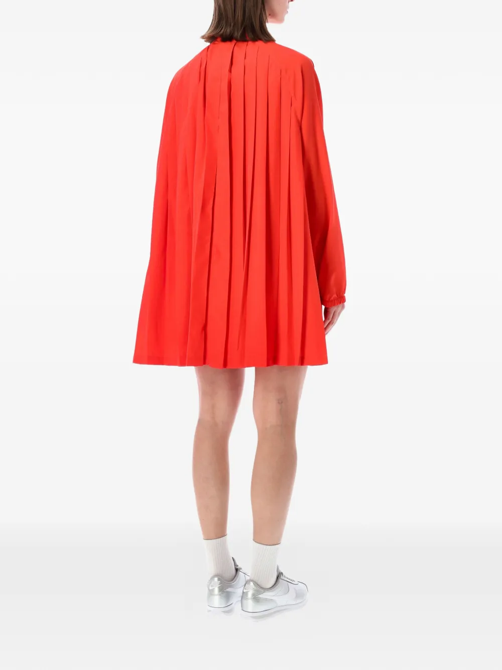 Nike Oversized geplooide mini-jurk Rood