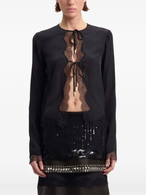 16Arlington Filipa lace-trims blouse