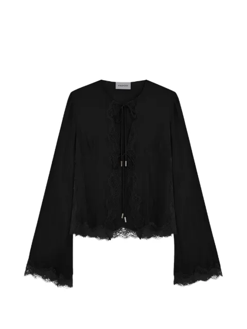16Arlington Filipa lace-trims blouse