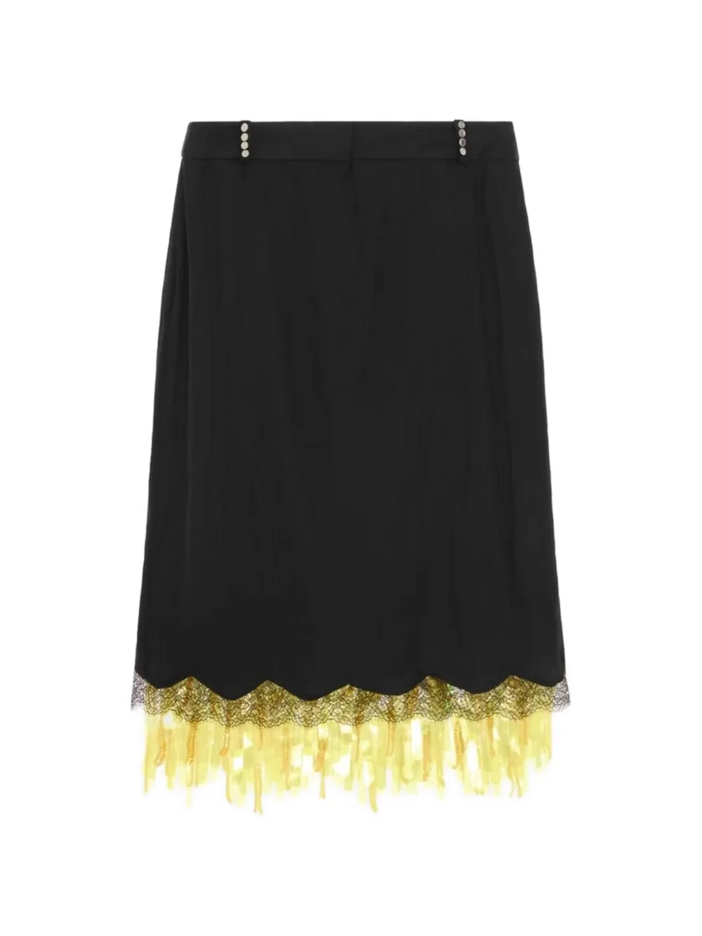 16Arlington Vea lace-trim midi skirt - Schwarz