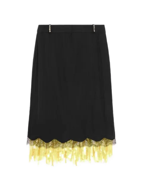 16Arlington Vea lace-trim midi skirt
