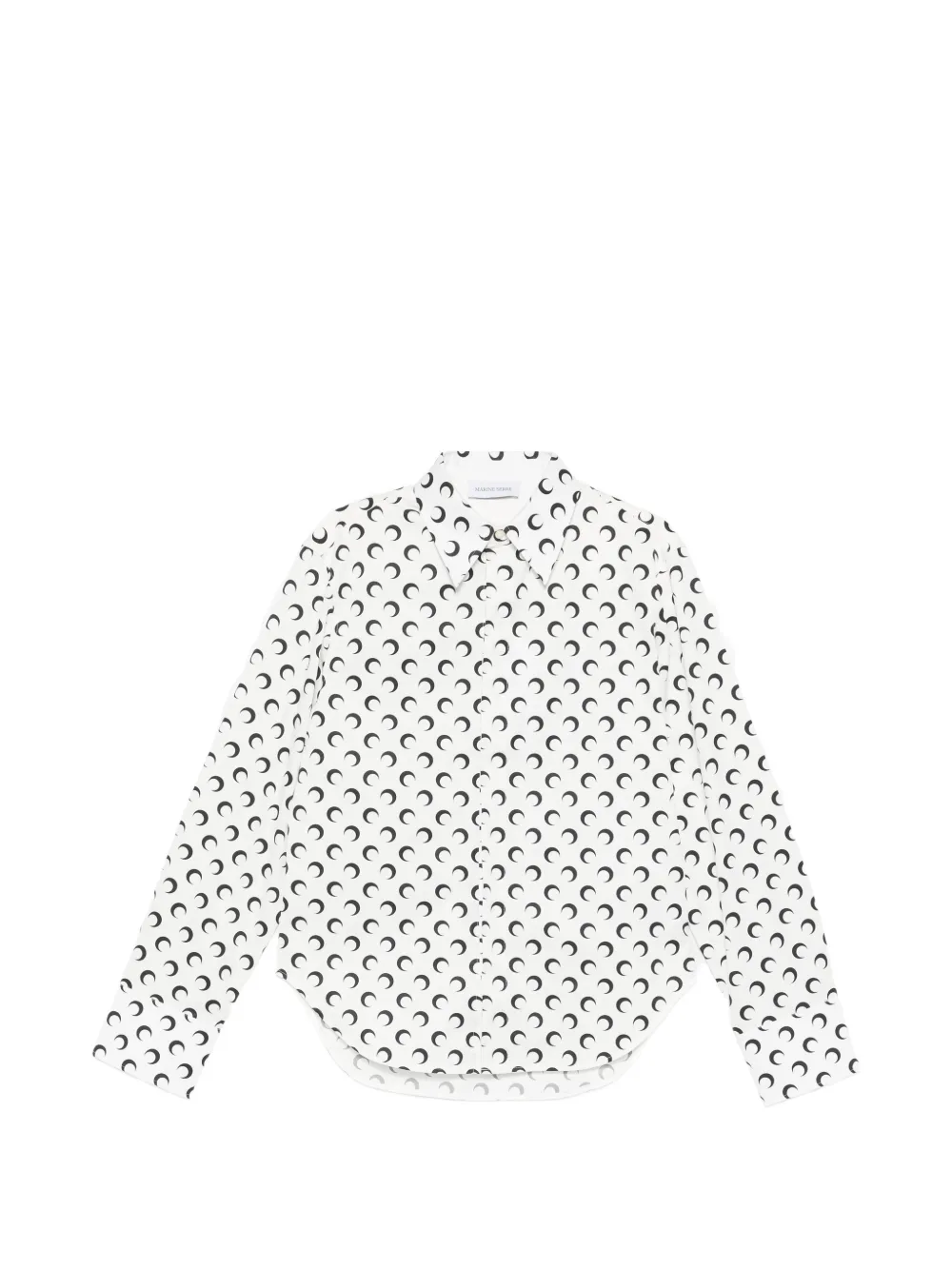 Marine Serre moon-print shirt - Bianco