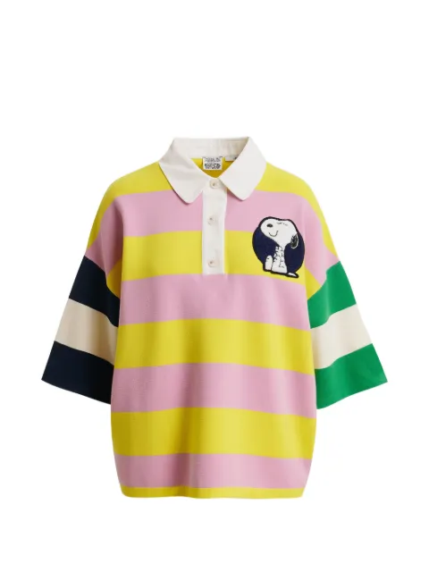 Essentiel Antwerp Peanuts™ patch striped polo sweater