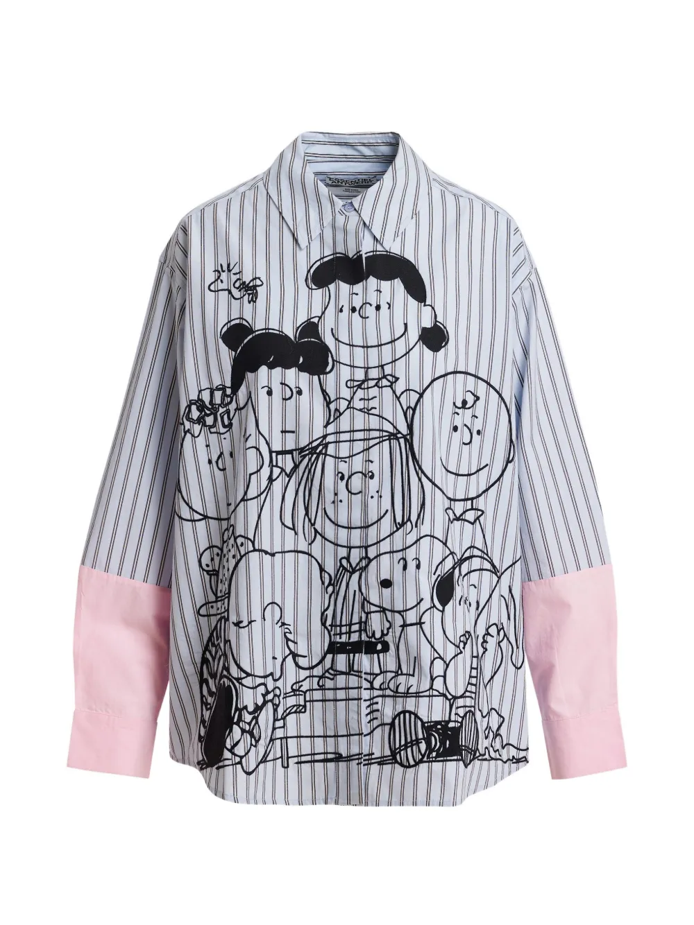 Essentiel Antwerp Peanuts™ embroidery striped shirt - Blau