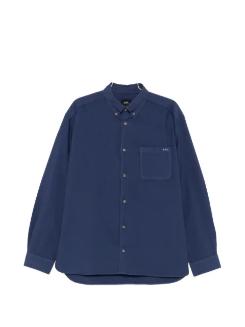 A.P.C. button-fastening pocket shirt