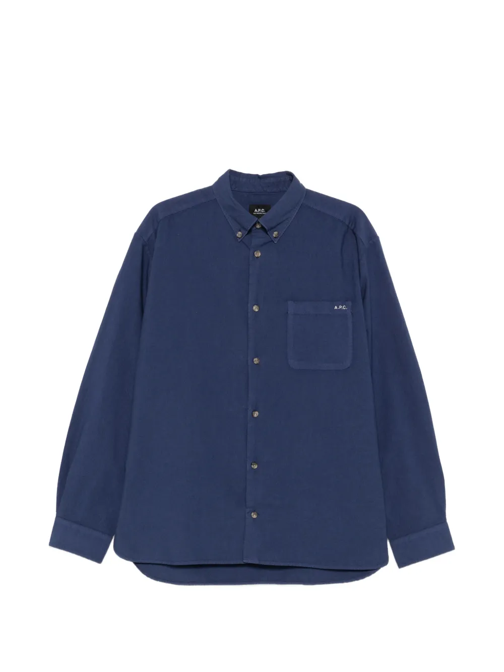 A.P.C. button-fastening pocket shirt - Blu