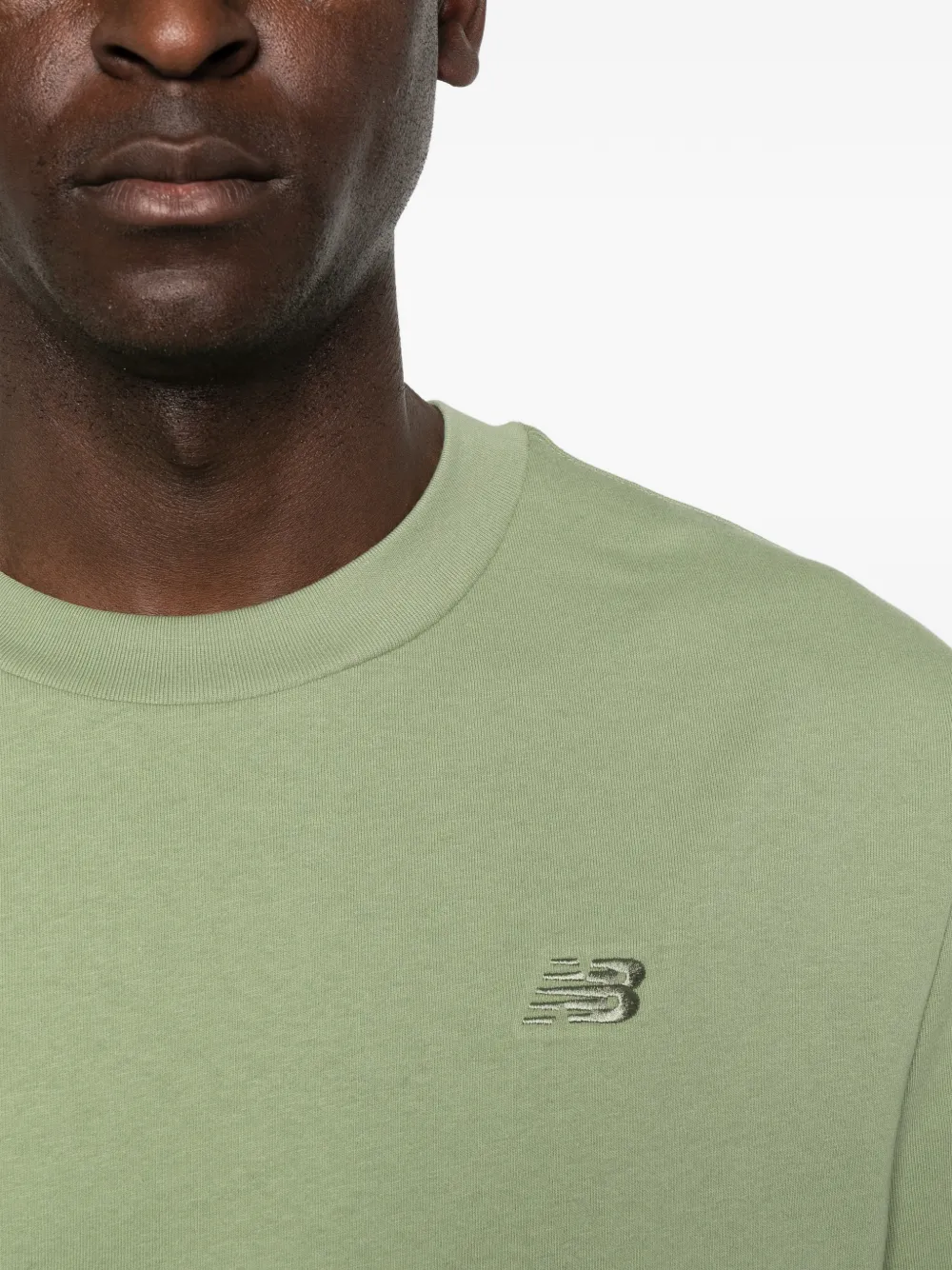 New Balance T-shirt met geborduurd logo Groen