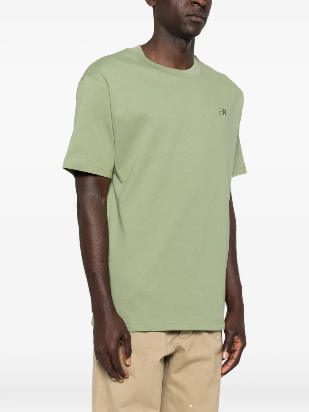 New Balance T-shirt met geborduurd logo Groen