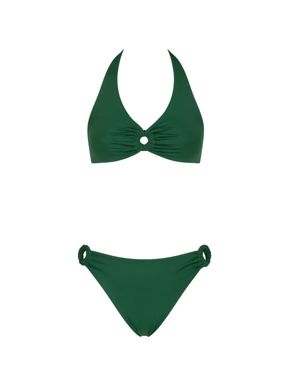 Fisico ring-detail halterneck bikini - Verde