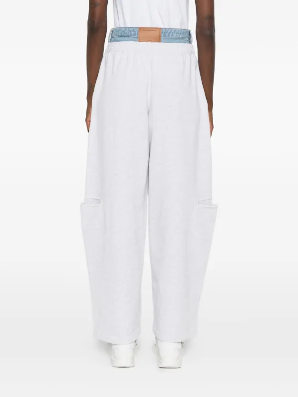 Alexander Wang layered-waistband slash-detail Track Pants | Grey