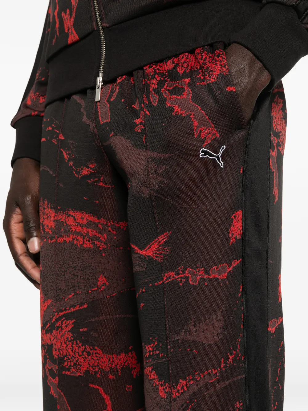 PUMA x Ahluwalia T7 trainingsbroek met grafische print Zwart