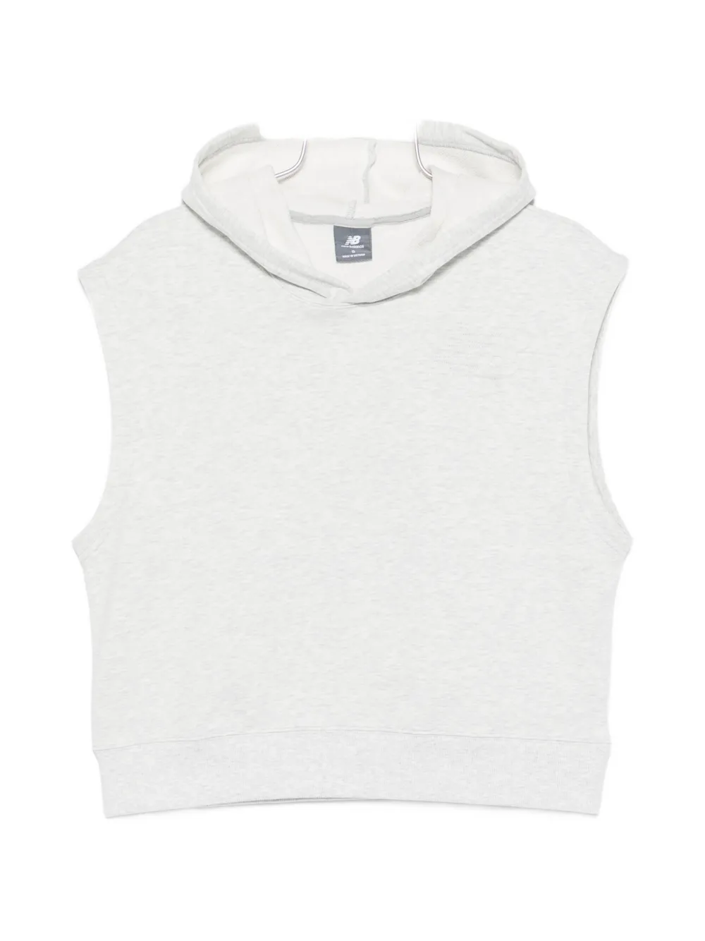 New Balance sleeveless logo-embroidered hoodie - Grigio