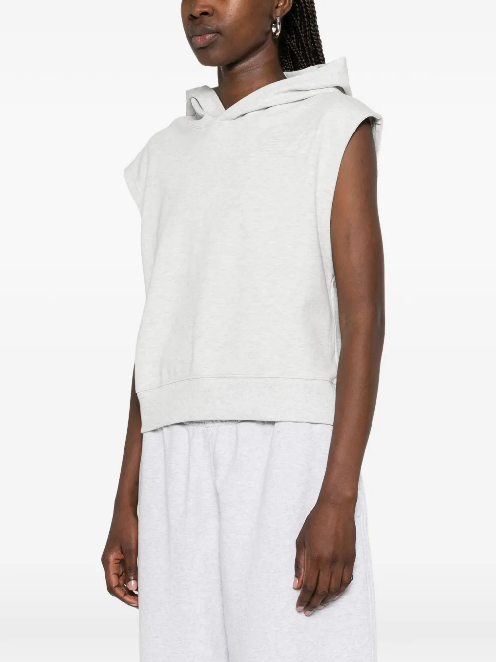 New Balance Mouwloze hoodie met geborduurd logo Grijs