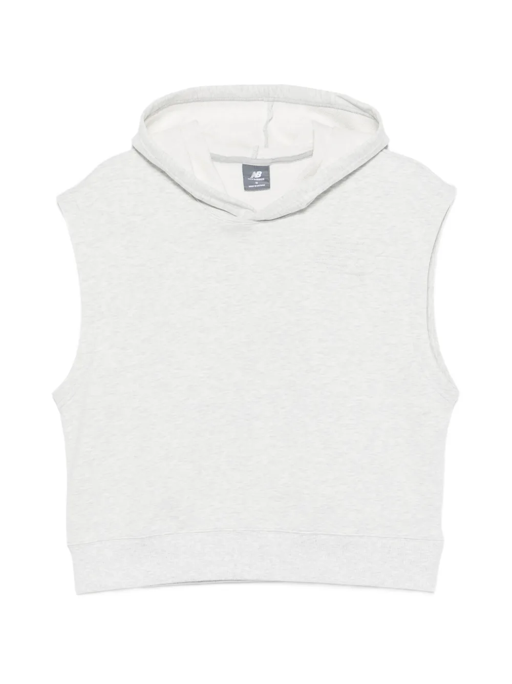New Balance sleeveless logo-embroidered hoodie - Grigio