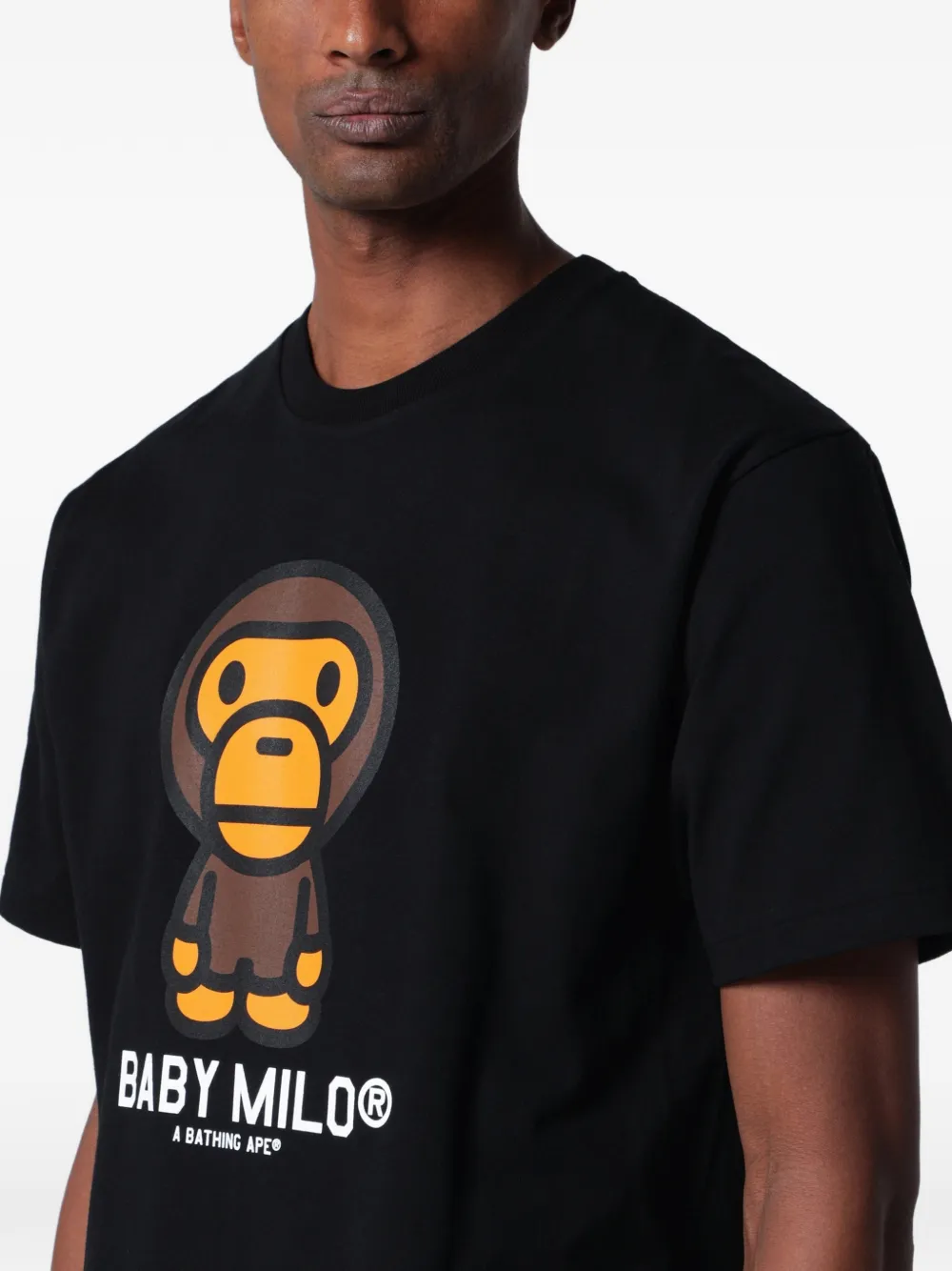 A BATHING APE Baby Milo T-shirt met print Zwart