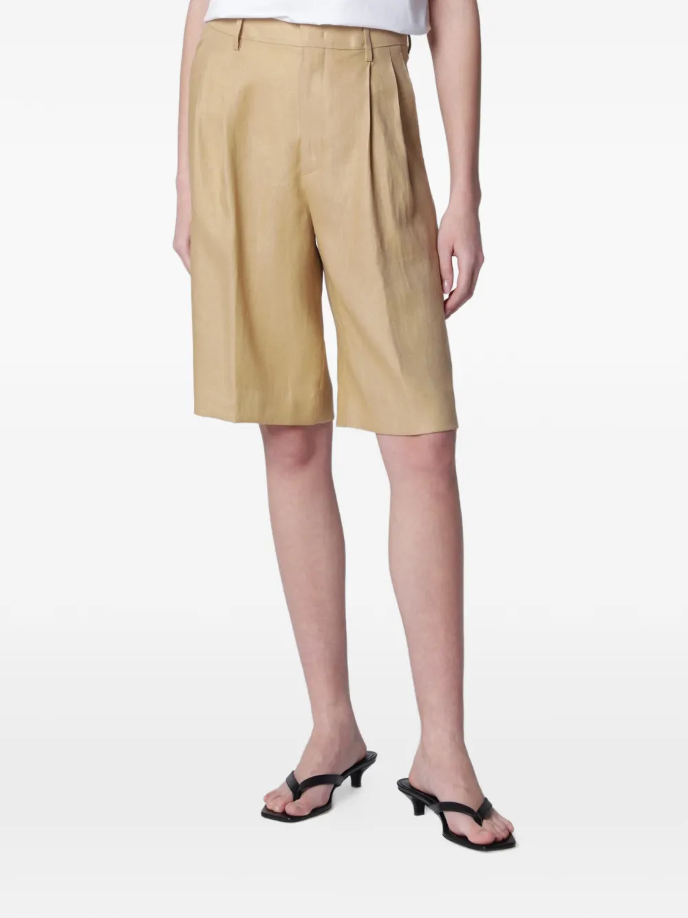 Tagliatore pleated belt-loop shorts - Toni neutri