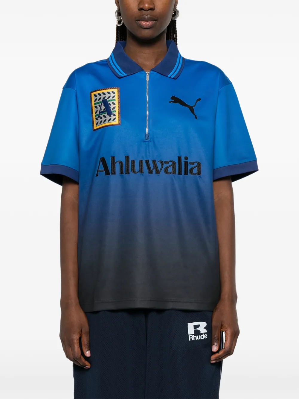 PUMA x Ahluwalia poloshirt met rits Blauw