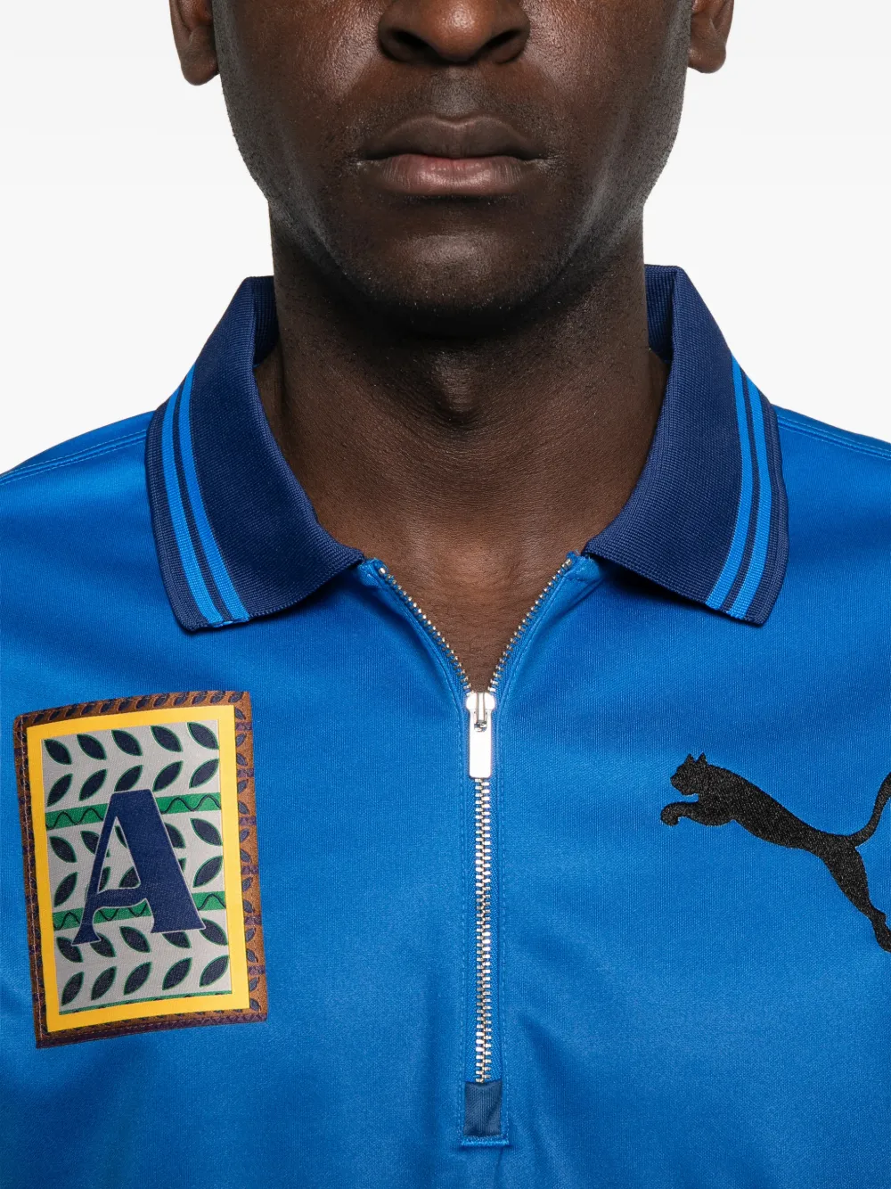 PUMA x Ahluwalia poloshirt met rits Blauw