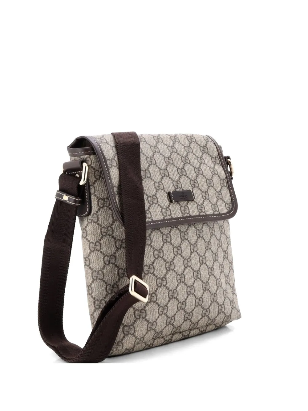 Gucci Pre-Owned Flap Messenger GG Coated Canvas Small crossbody bag - Marrone