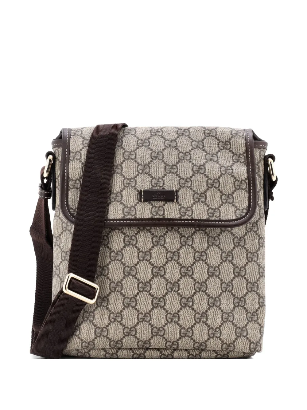 Gucci Pre-Owned Flap Messenger GG Coated Canvas Small crossbody bag - Marrone