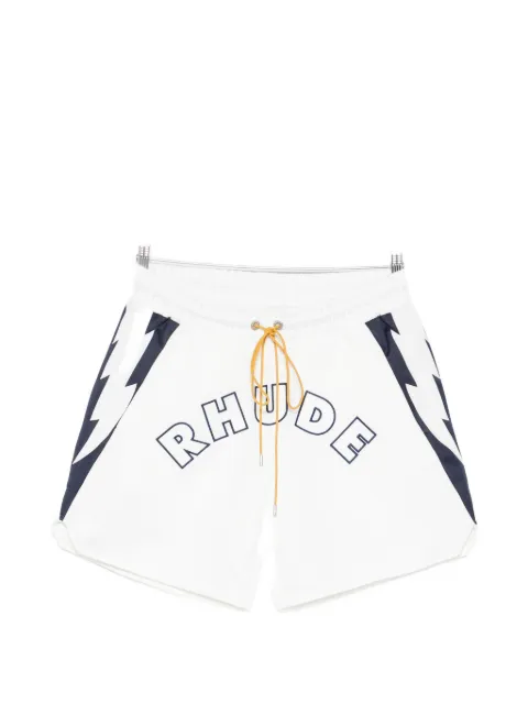 RHUDE logo-print drawstring shorts