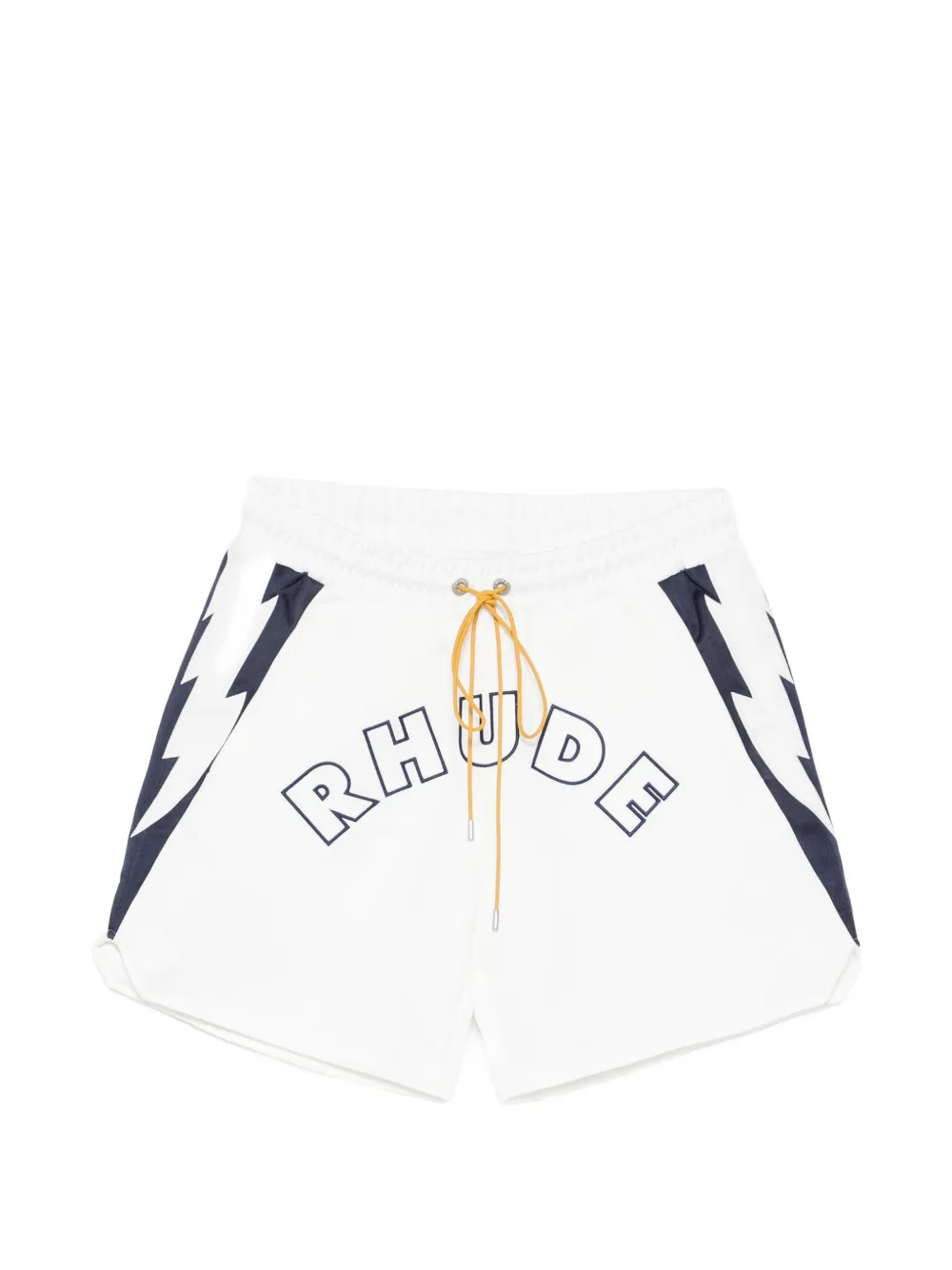 RHUDE logo-print drawstring shorts - White