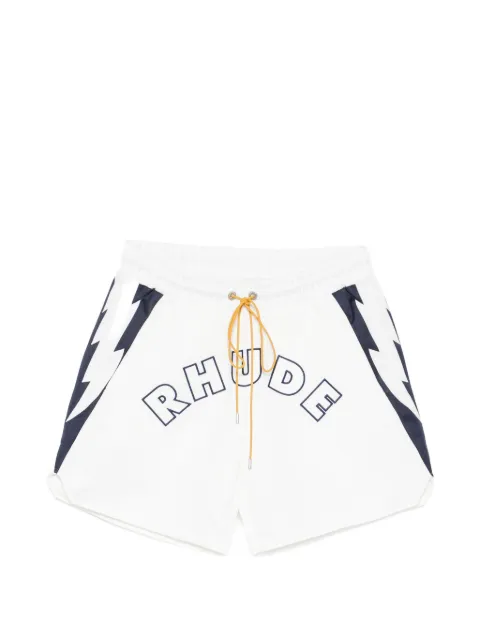 RHUDE logo-print drawstring shorts