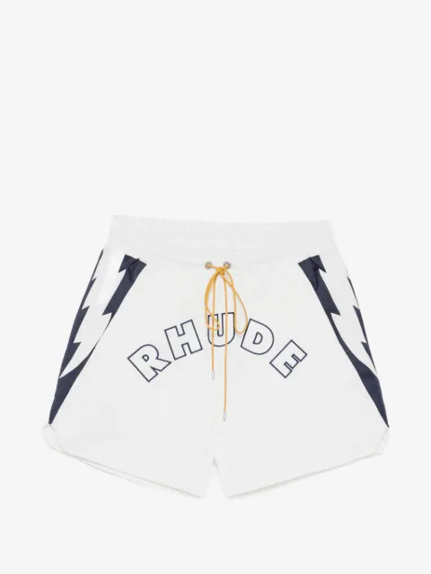 RHUDE logo-print drawstring shorts