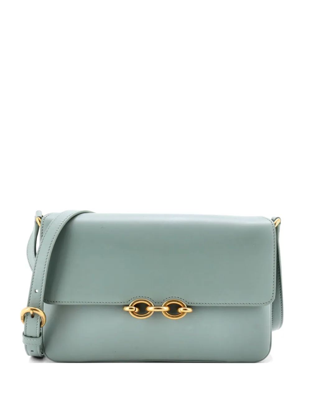 Saint Laurent Pre-Owned Le Maillon Shoulder Bag Leather Medium crossbody bag - Verde
