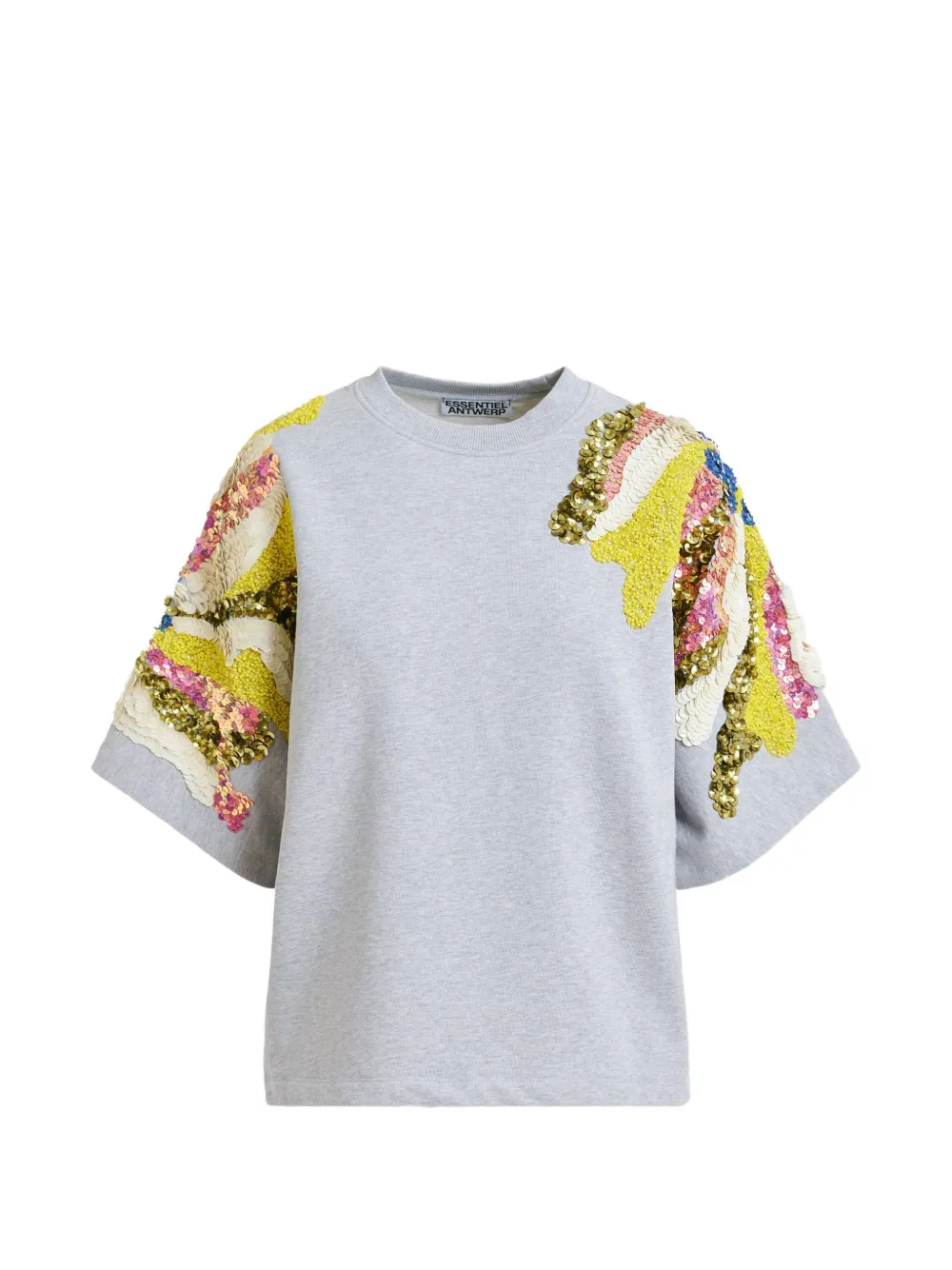 Essentiel Antwerp sequin-embellished bead-embellished sweatshirt - Grigio