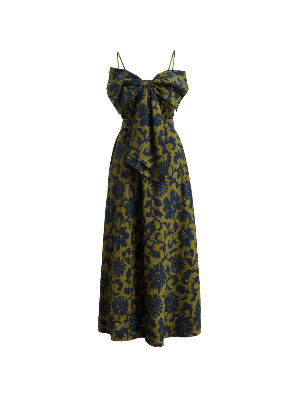 Essentiel Antwerp floral-print bow-detail dress - Verde