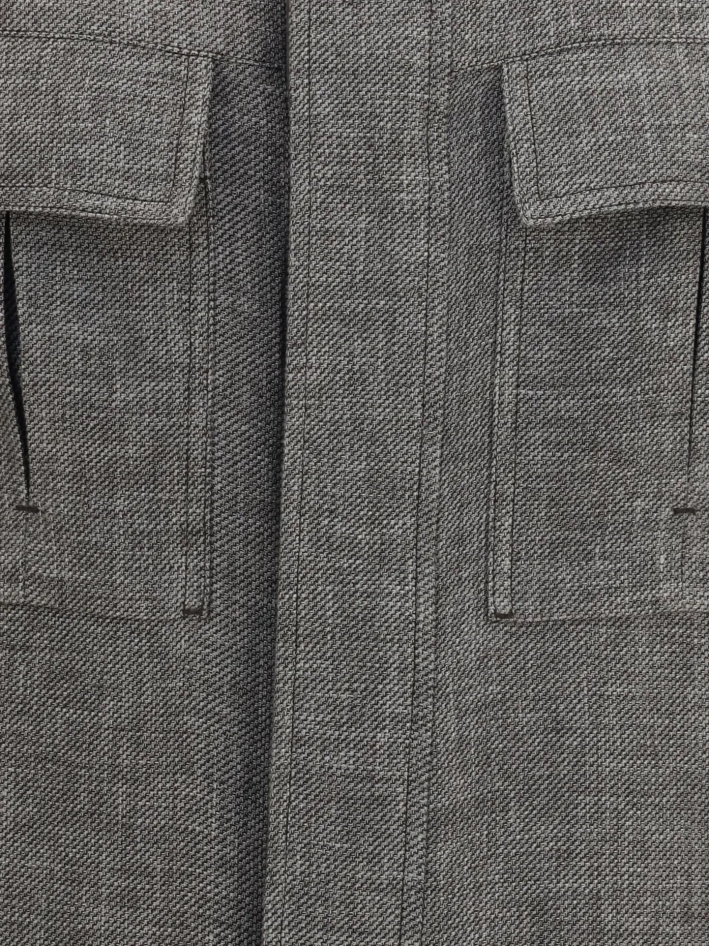 Zegna Shirtjack met klepzak en hoge hals Grijs